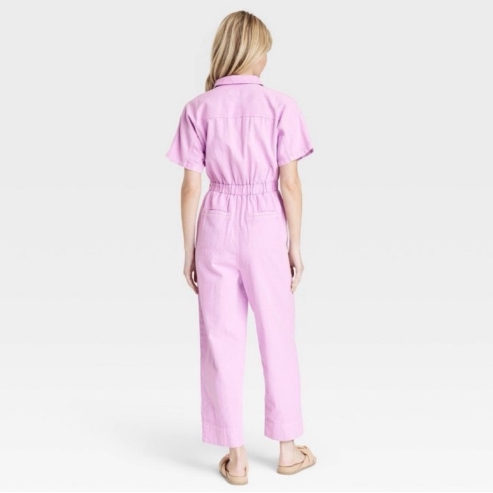 Universal Thread pink short-sleeve button-front b… - image 2